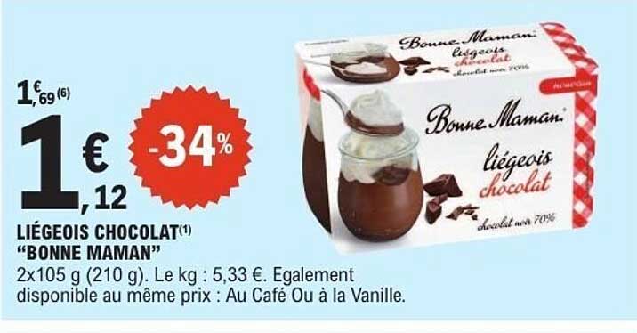 LIÉGEOIS CHOCOLAT "BONNE MAMAN"