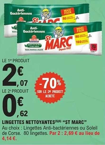 LINGETTES NETTOYANTES “ST MARC”
