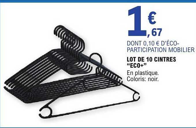 LOT DE 10 CINTRES “ECO+”