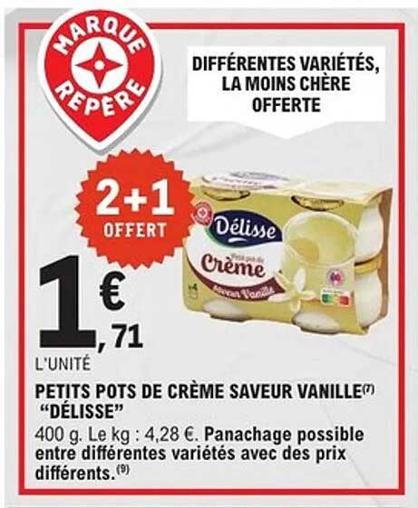 PETITS POTS DE CRÈME SAVEUR VANILLE "DÉLISSE"