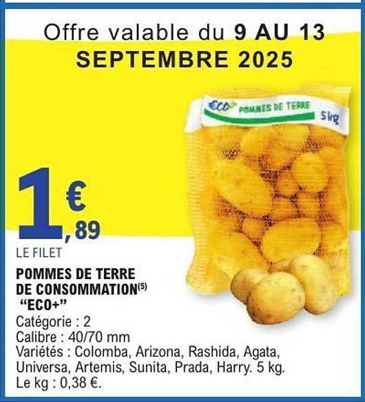 POMMES DE TERRE DE CONSOMMATION “ECO+”