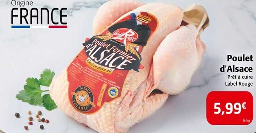 Poulet d'Alsace Prêt à cuire Label Rouge