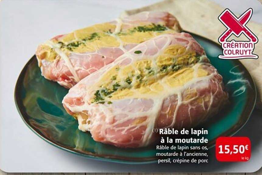 Râble de lapin à la moutarde