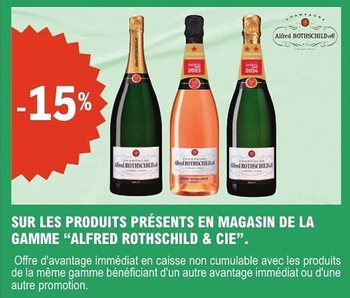 SUR LES PRODUITS PRÉSENTS EN MAGASIN DE LA GAMME "ALFRED ROTHSCHILD & CIE".