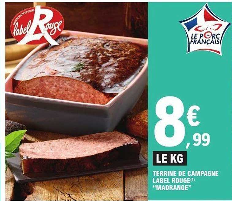 Terrine de campagne LABEL ROUGE "Madrange"
