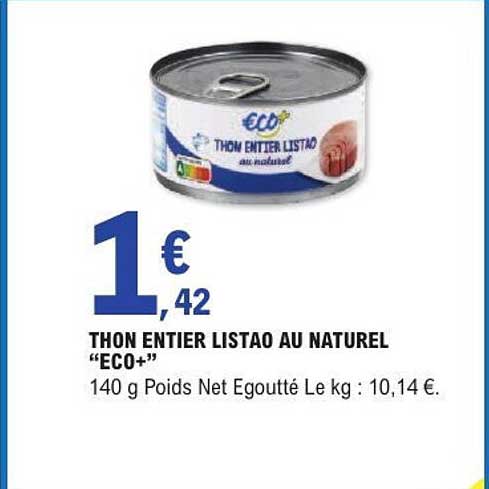 THON ENTIER LISTAO AU NATUREL “ECO+”