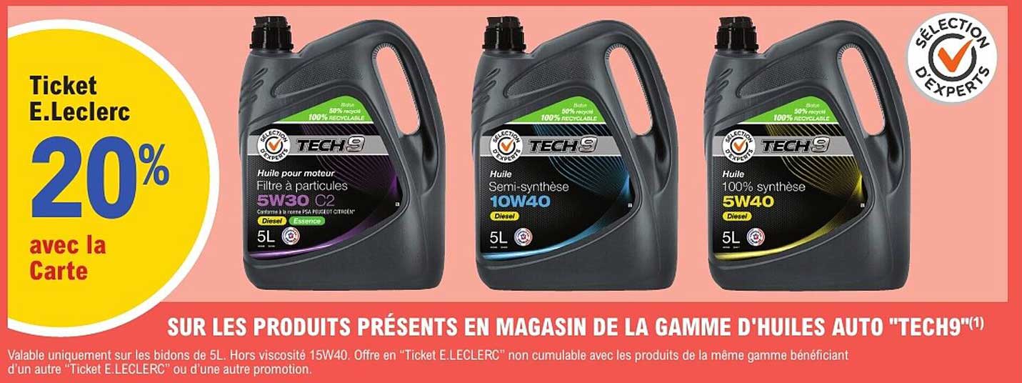 Ticket E.Leclerc 20% avec la Carte