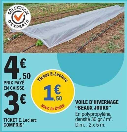VOILE D'HIVERNAGE "BEAUX JOURS"