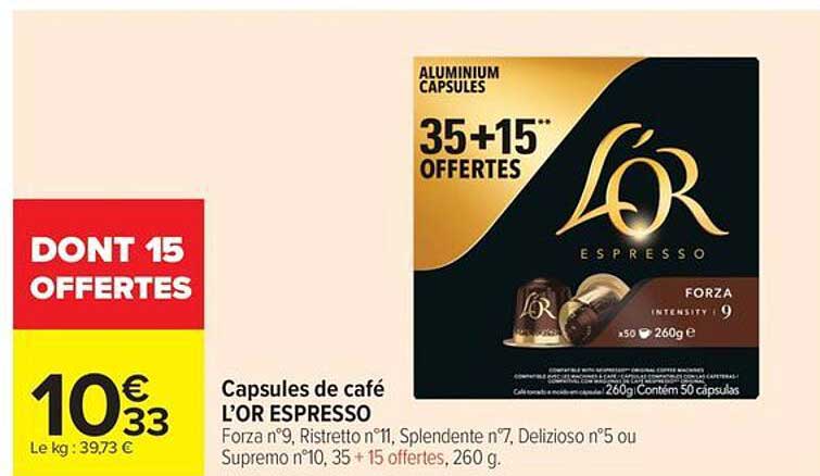 Capsules de café L’OR ESPRESSO