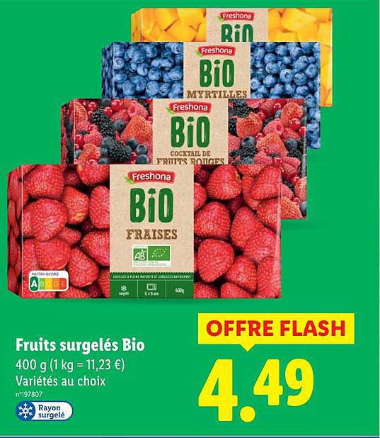 Biocoop Fruits Rouges Congelés Promo Fruits Surgelés Bio chez Lidl - 123Catalogue.fr