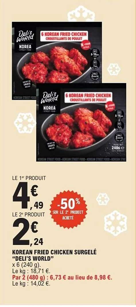 KOREAN FRIED CHICKEN SURGELÉ “DELI'S WORLD”