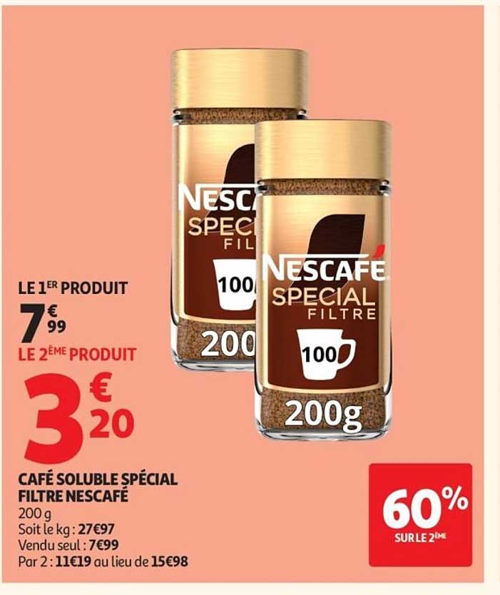 CAFÉ SOLUBLE SPÉCIAL FILTRE NESCAFÉ
