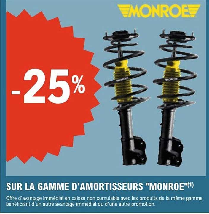 SUR LA GAMME D'AMORTISSEURS "MONROE"