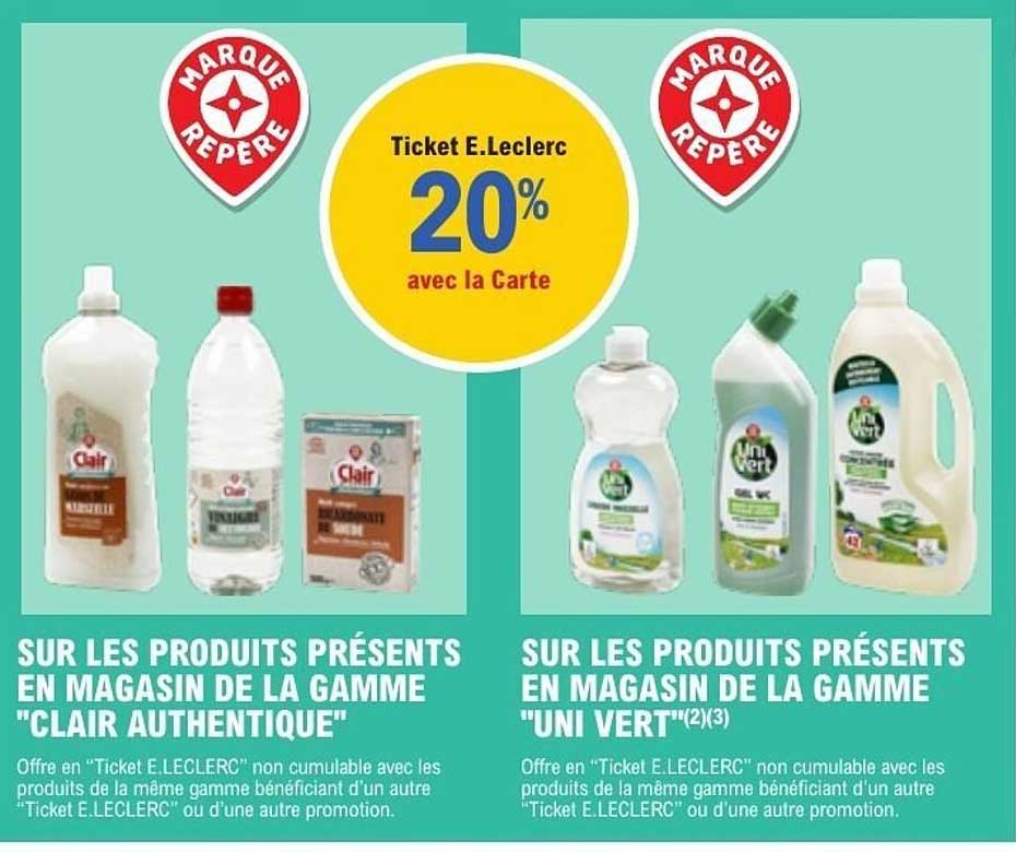Ticket E.Leclerc 20% avec la Carte