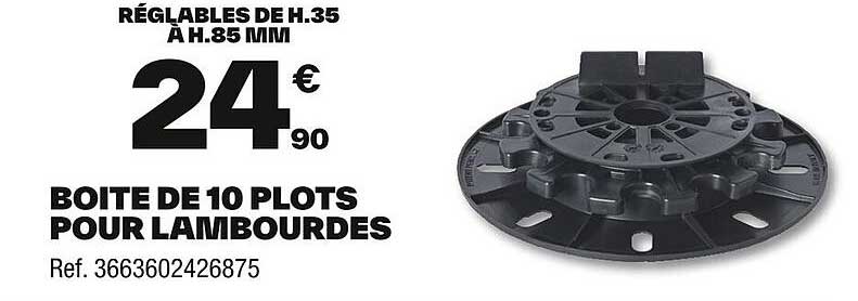 BOITE DE 10 PLOTS POUR LAMBOURDES