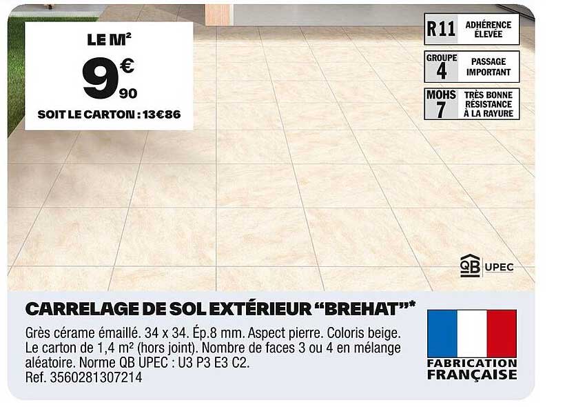 CARRELAGE DE SOL EXTÉRIEUR "BREHAT"