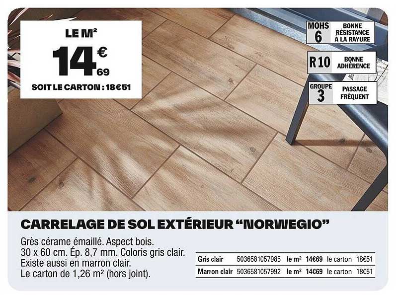 CARRELAGE DE SOL EXTÉRIEUR “NORWEGIO”