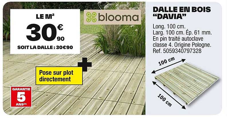 DALLE EN BOIS "DAVIA"