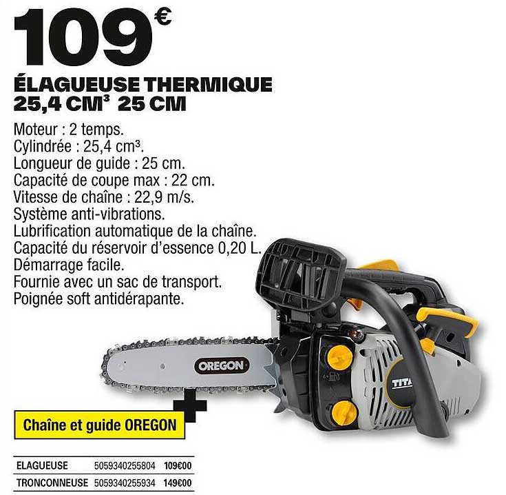 ÉLAGUEUSE THERMIQUE 25,4 CM³ 25 CM