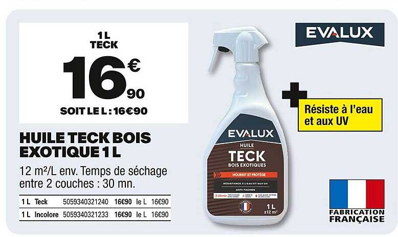 HUILE TECK BOIS EXOTIQUE 1 L