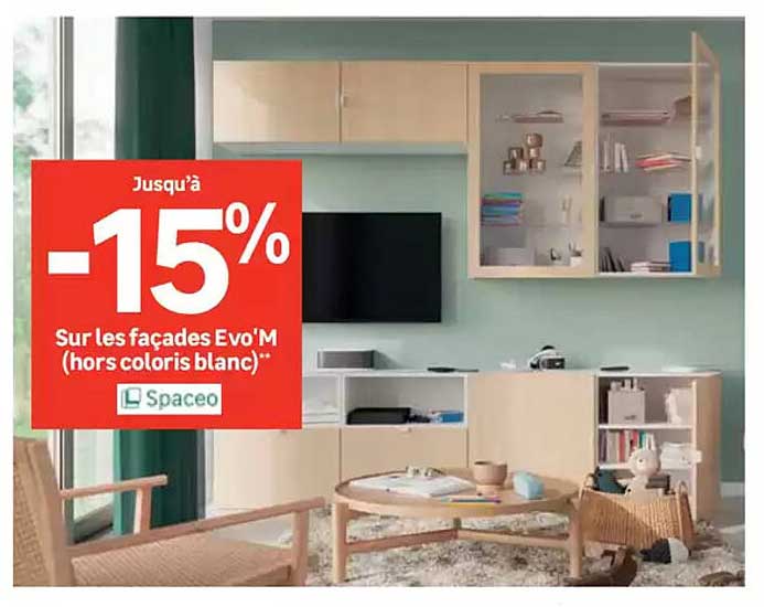 Jusqu'à -15% Sur les façades Evo'M (hors coloris blanc)**