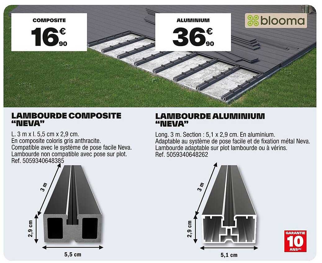 Lambourde Composite "Neva" et Lambourde Aluminium "Neva"