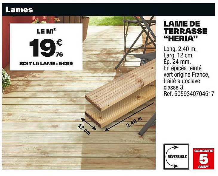 LAME DE TERRASSE “HERIA”