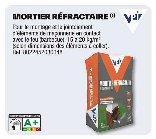 MORTIER RÉFRACTAIRE