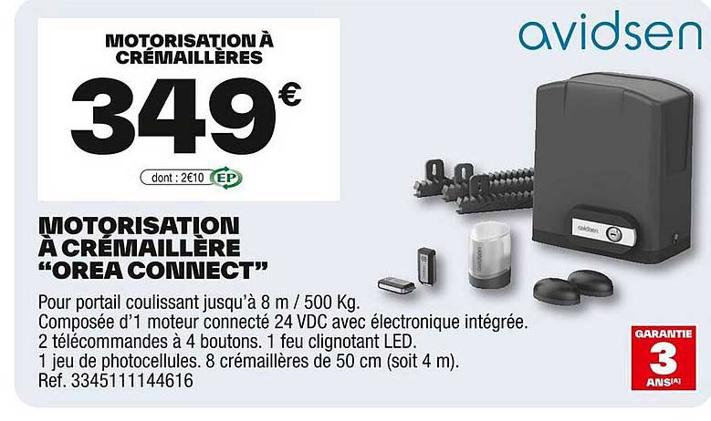 MOTORISATION À CRÉMAILLÈRE "OREA CONNECT"