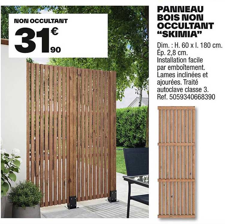 PANNEAU BOIS NON OCCULTANT “SKIMIA”