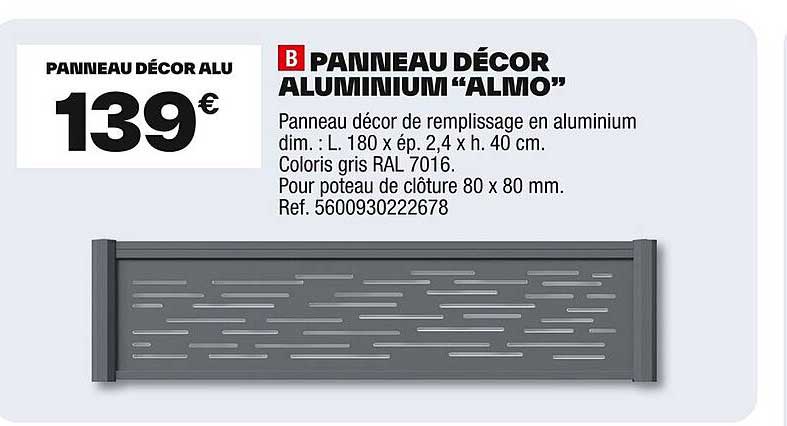 PANNEAU DÉCOR ALUMINIUM "ALMO"