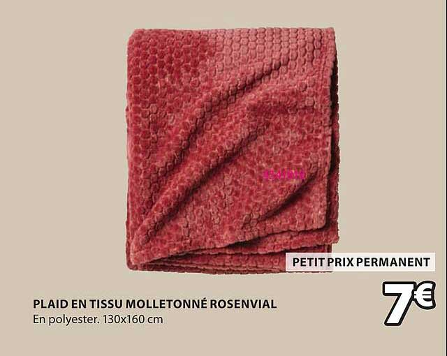 PLAID EN TISSU MOLLETONNÉ ROSENVIAL