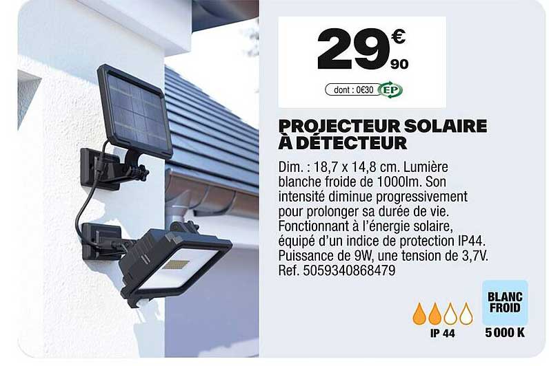 PROJECTEUR SOLAIRE À DÉTECTEUR