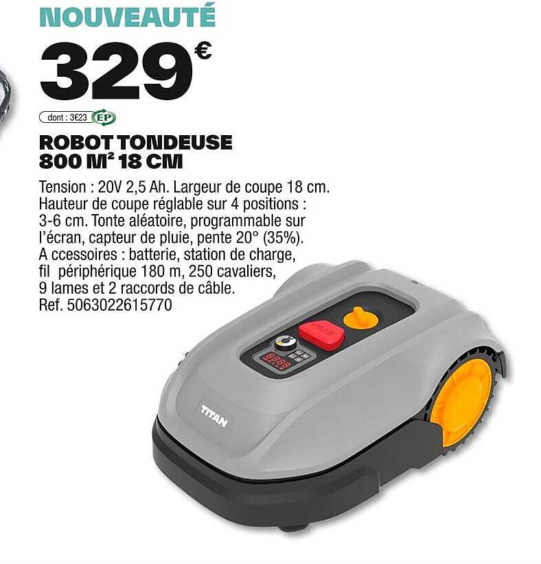 ROBOT TONDEUSE 800 M² 18 CM