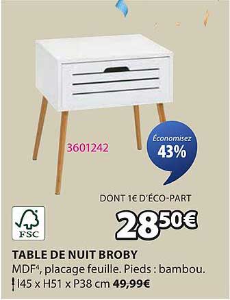 TABLE DE NUIT BROBY