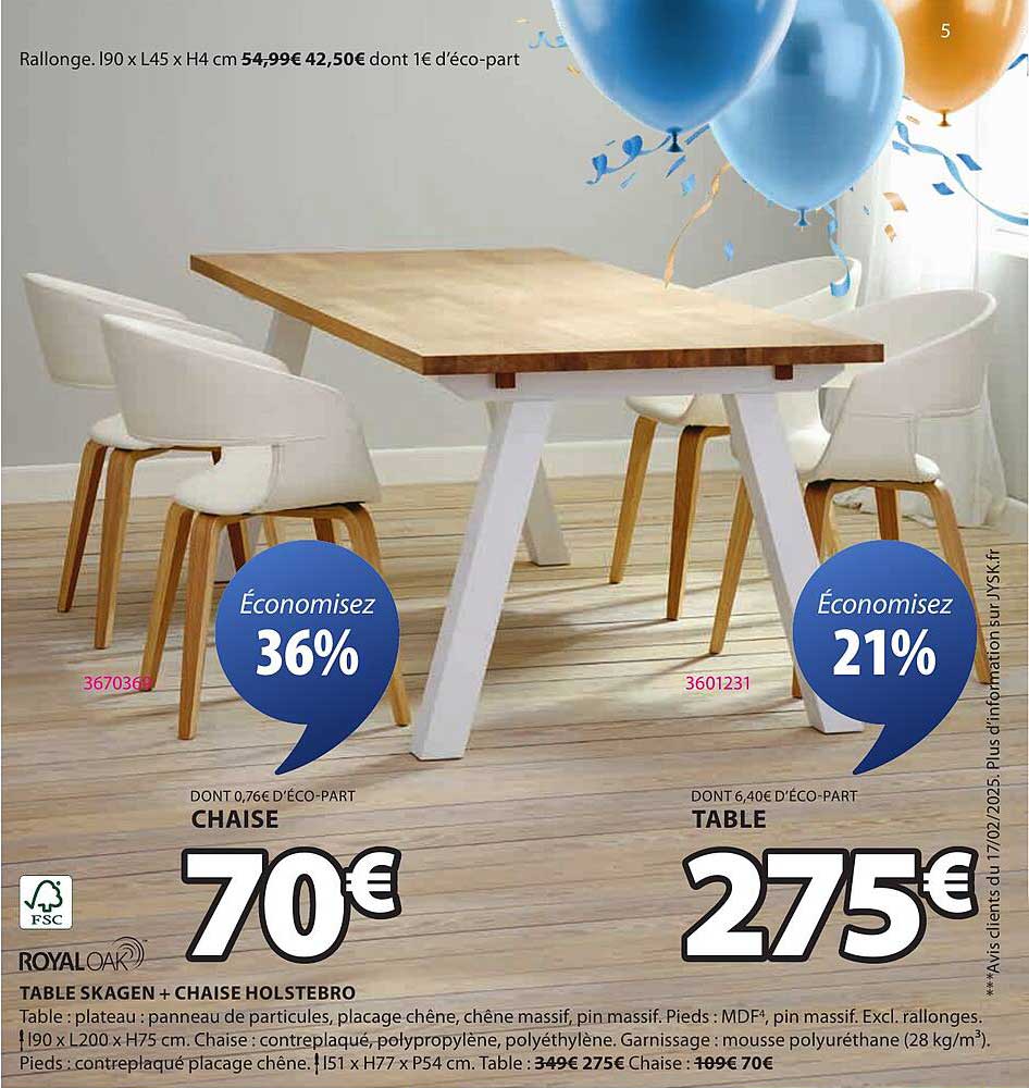 TABLE SKAGEN + CHAISE HOLSTEBRO