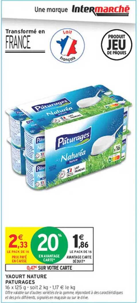 Yaourt Nature Pâturages