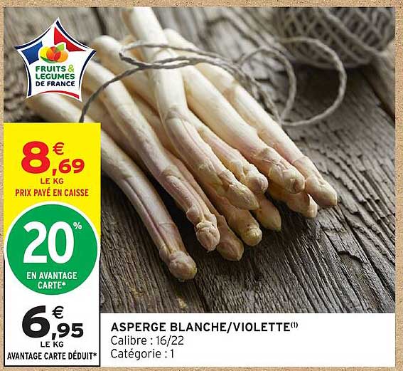 Promo Asperge Blanche/Violette(1) chez Intermarché Hyper - 123Catalogue.fr