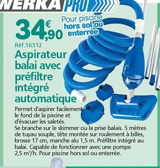 Aspirateur balai avec préfiltre intégré automatique