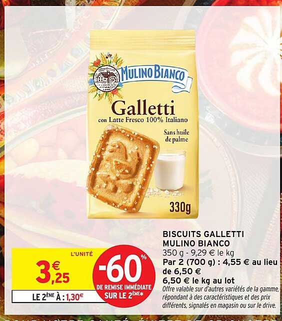 Promo Biscuits Galletti Mulino Bianco chez Intermarché - 123Catalogue.fr