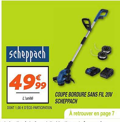 COUPE BORDURE SANS FIL 20V SCHEPPACH