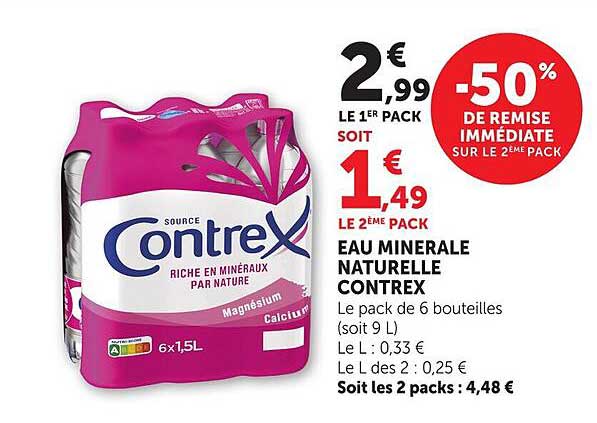 Promo Eau Minerale Naturelle Contrex chez Hyper U - 123Catalogue.fr