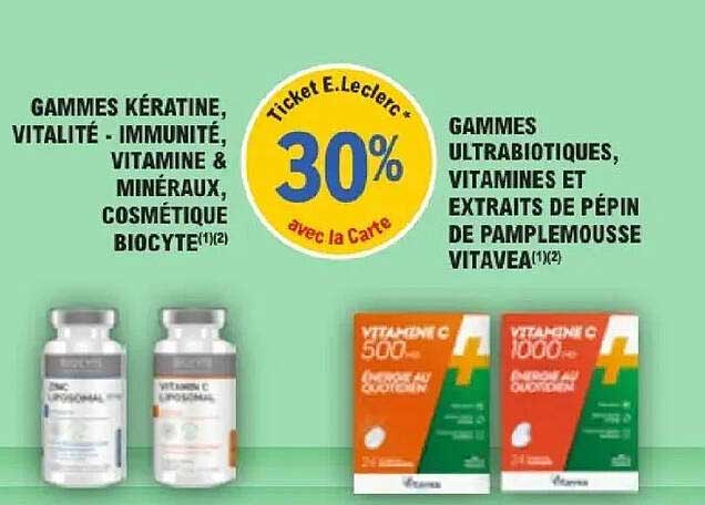 GAMMES KÉRATINE, VITALITÉ - IMUNITÉ, VITAMINE & MINÉRAUX, COSMÉTIQUE BIOCYTE (1)(2)