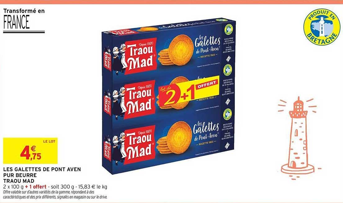 Promo Les Galettes De Pont Aven Pur Beurre Traou Mad chez Intermarché ...