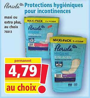 Protections hygiéniques pour incontinences