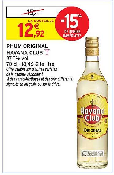 Havana Club Rhum Prix