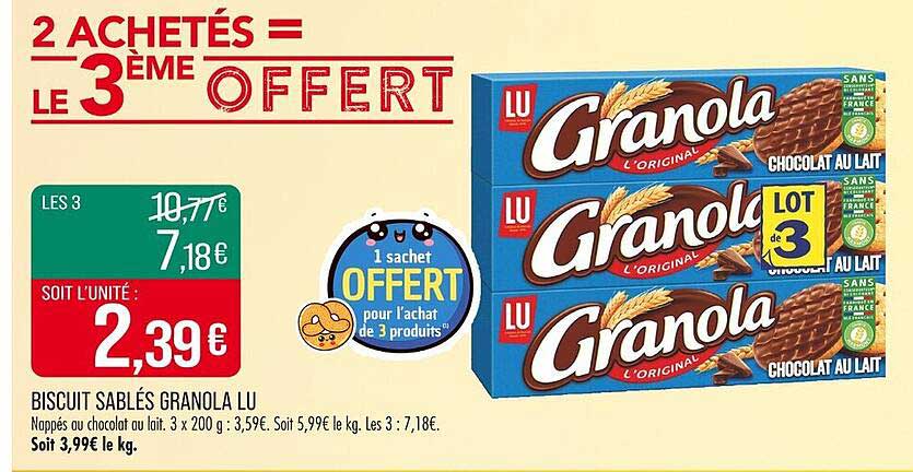 2 ACHETÉS = LE 3 ÈME OFFERT