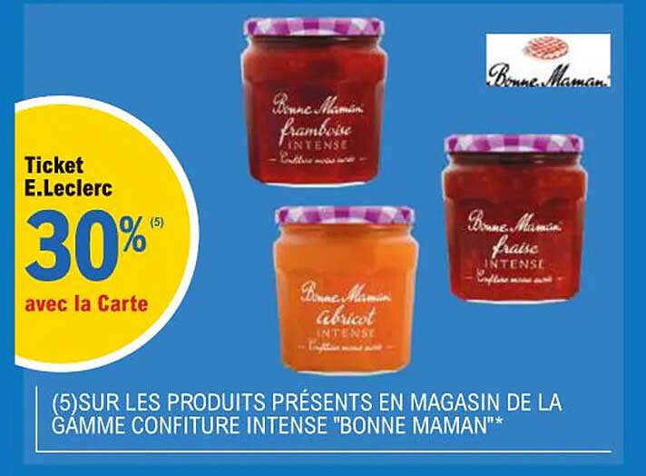 30% de réduction sur la gamme Confiture Intense 'Bonne Maman'