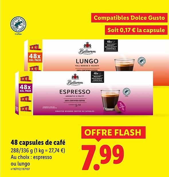 48 capsules de café