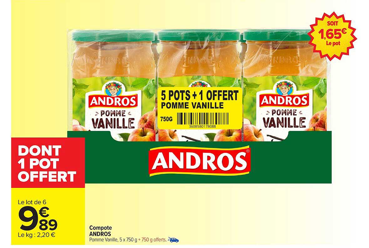 5 POTS + 1 OFFERT POMME VANILLE